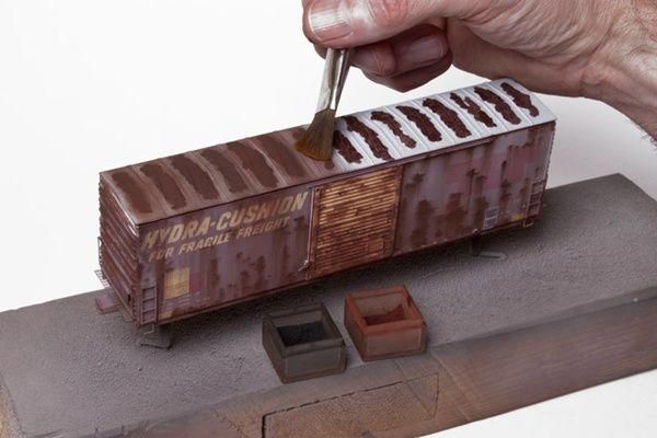 weathering rust to rolling stock