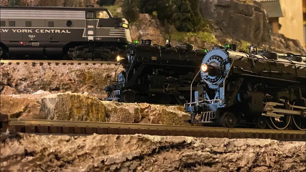 o scale in mountain layout scene