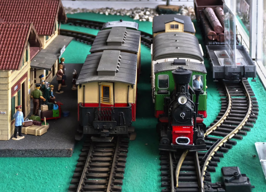 trains at the depot