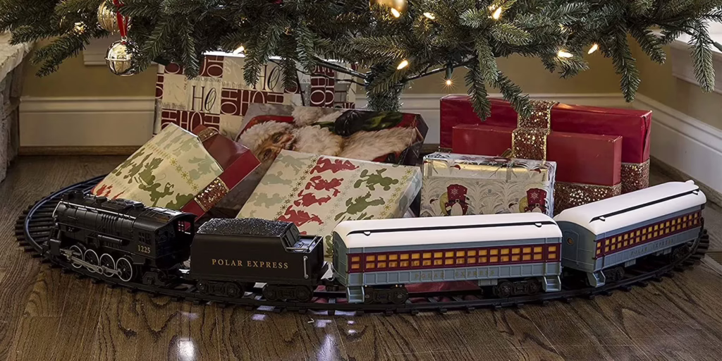 lionel train under tree